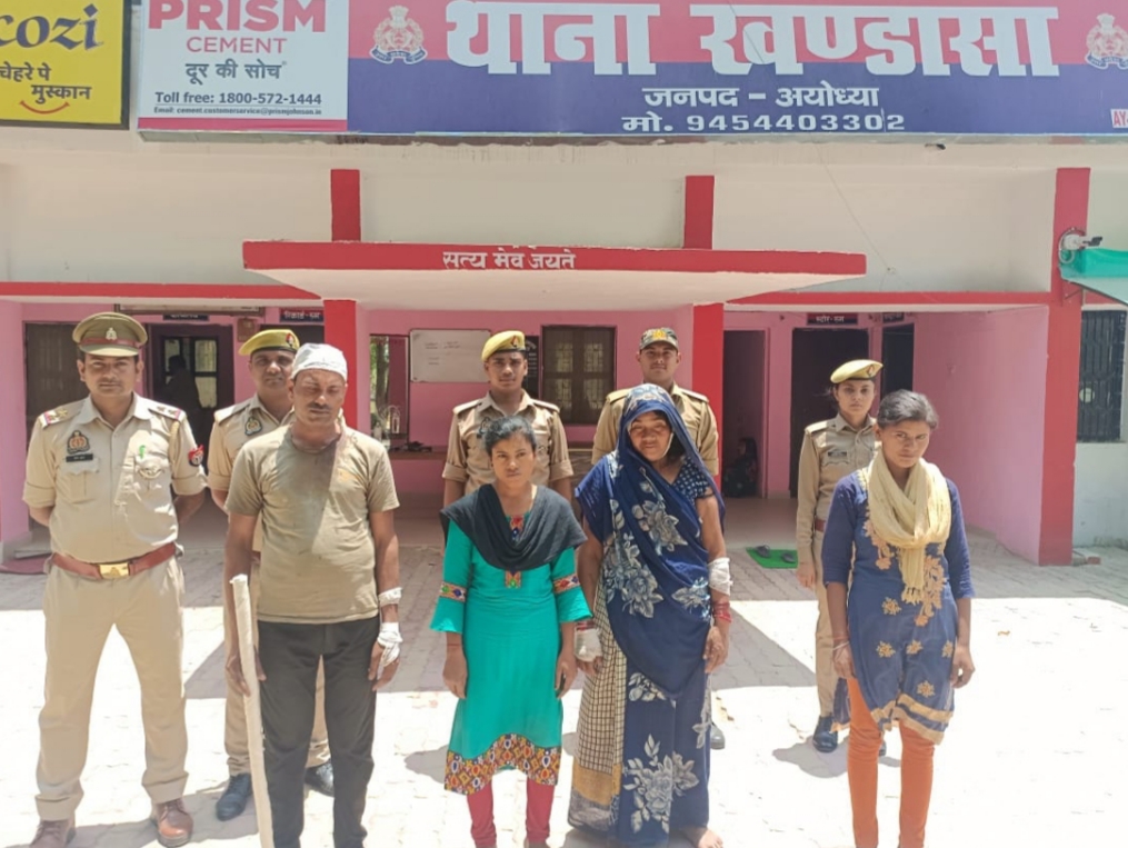 जमीनी विवाद में अंधेड की मौत, खंडासा पुलिस ने एक युवक और तीन महिलाओं को गिरफ्तार कर भेजा जेल